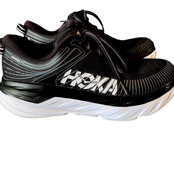 Hoka Shoes Hoka Bondi 7 Black And White Sneakers 75 Mens Poshmark
